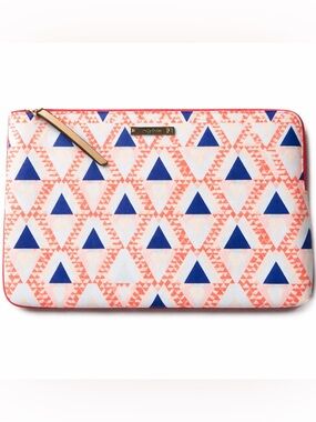 Stella & Dot Geometric Print Neon Clutch Bag